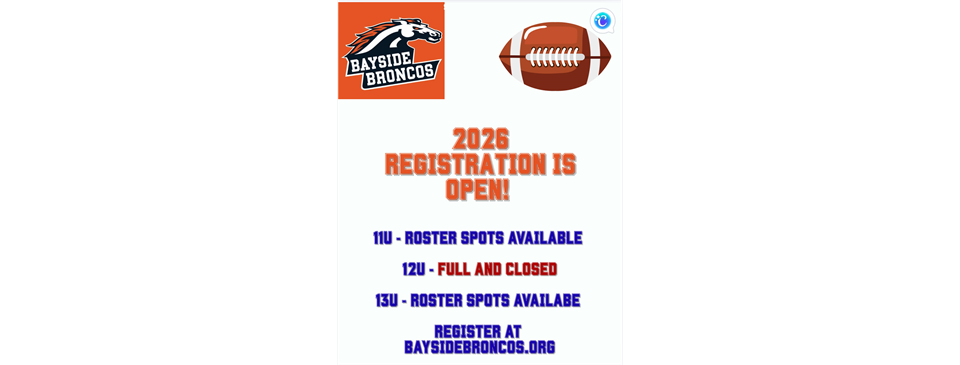 11u and 13u Reg is Still Open